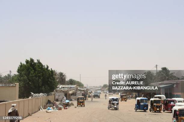 General view of the Rackcha bus station, a motorized public transport, in the center of Faya-Largeau, in northern Chad, on June 2, 2022.