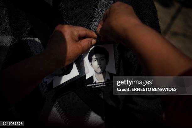 Relative visits the site where prosecutors and a forensic team began excavations this week in search of the remains of five students and a teacher...