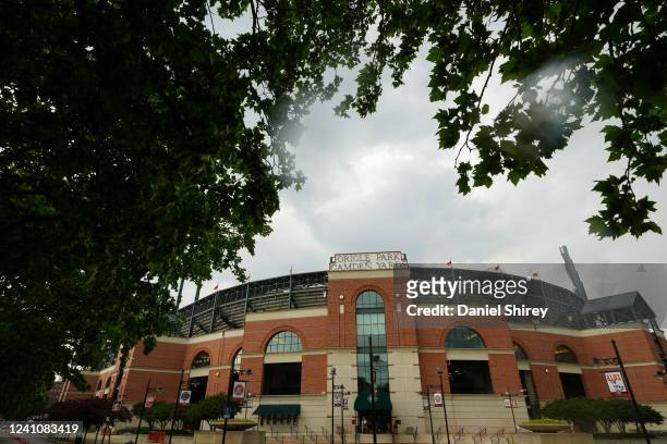 An exterior general view prior to the game between the Seattle Mariners and the Baltimore Orioles at Oriole Park at Camden Yards on Thursday, June 2,...
