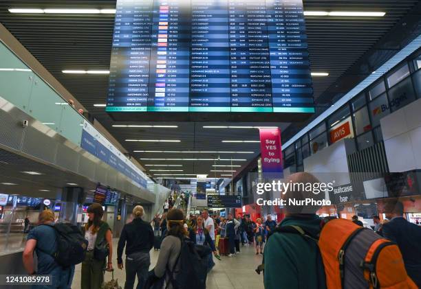 Passengers at the airport Terminal. The airport is getting busier. In May, Kraków Airport handled over 681,000. Passengers, which is only 9% less...