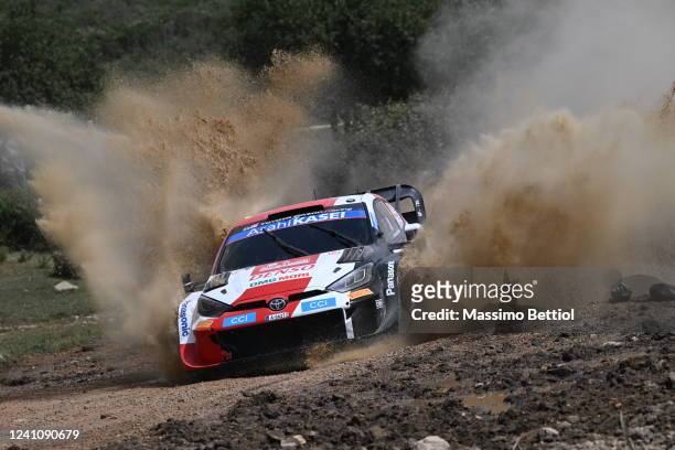 Esapekka Lappi of Finland and Janne Ferm of Finland compete with their Toyota Gazoo Racing WRT Toyota GR Yaris Rally1 during Day Two of the FIA World...