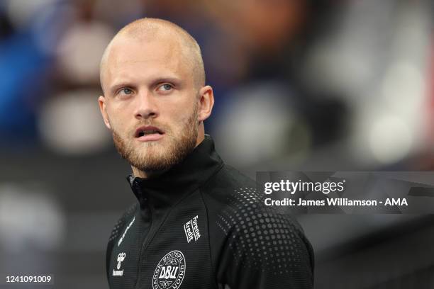 Nicolai Boilesen of Denmark during the UEFA Nations League League A Group 1 match between France and Denmark at Stade de France on June 3, 2022 in...