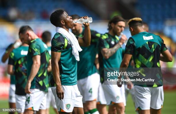 Yerevan , Armenia - 4 June 2022; Chiedozie Ogbene of Republic of Ireland before the UEFA Nations League B group 1 match between Armenia and Republic...