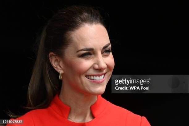 Catherine, Duchess of Cambridge during a visit to Cardiff Castle on June 04, 2022 in Cardiff, Wales. The Platinum Jubilee of Elizabeth II is being...