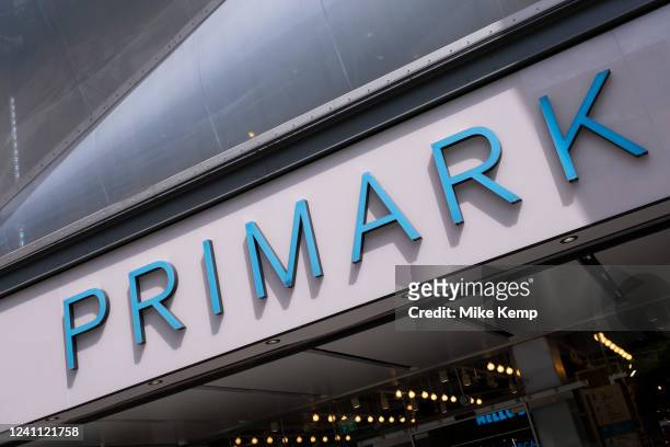 Sign for the clothes and clothing brand Primark on 30th May 2022 in Birmingham, United Kingdom.