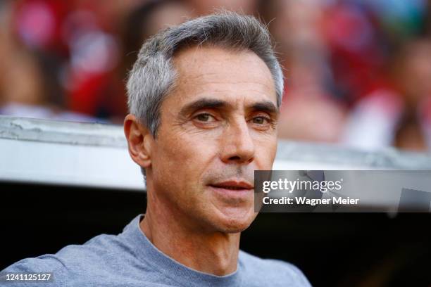 Paulo Sousa coach of Flamengo during the match between Flamengo and Fortaleza as part of Brasileirao Series A 2022 at Maracana Stadium on June 5,...