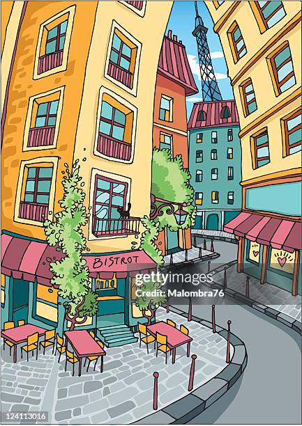 love paris - paris street vector stock illustrations