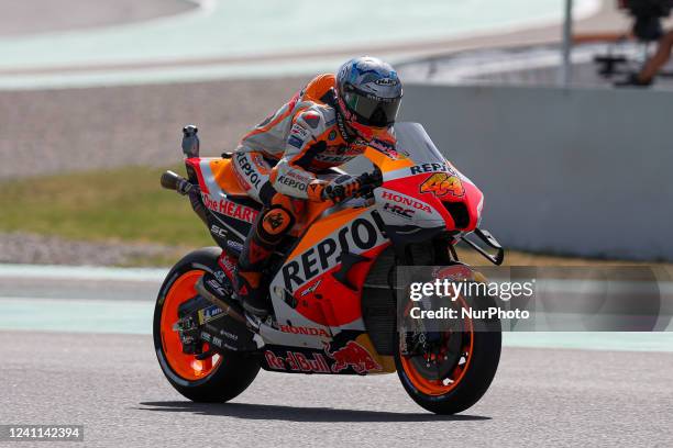 Pol Espargaro from Spain of Repsol Honda Team with Honda during the Motogp free practice of Gran Premi Monster energy de Catalunya at Circuit de...