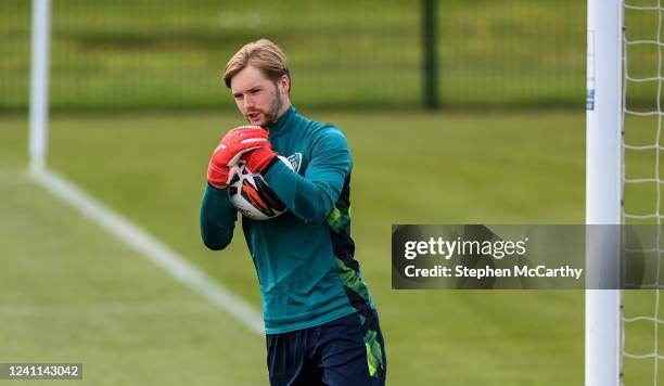 Dublin , Ireland - 6 June 2022; Goalkeeper Caoimhin Kelleher during a Republic of Ireland training session at the FAI National Training Centre in...