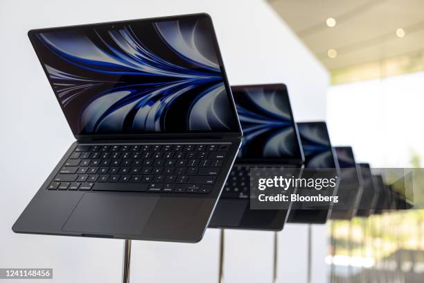 The new MacBook Air laptop computer is unveiled during the Apple Worldwide Developers Conference at Apple Park campus in Cupertino, California, US,...