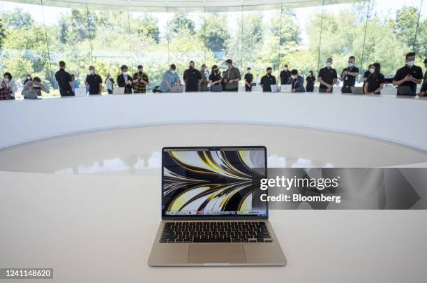 The new MacBook Air laptop computer is unveiled during the Apple Worldwide Developers Conference at Apple Park campus in Cupertino, California, US,...