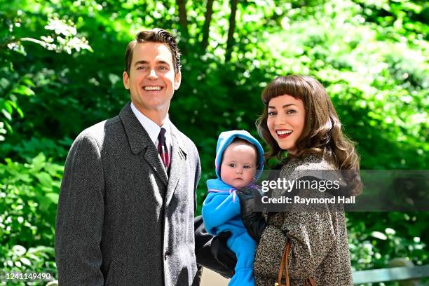 Matt Bomer and Kate Eastman are seen filming "Maestro" in Central Parkon June 6, 2022 in New York City.