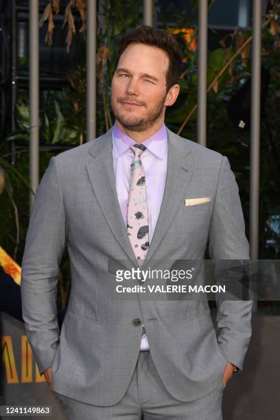 Actor Chris Pratt arrives for the Los Angeles premiere of Universal Pictures' "Jurassic World Dominion" at the TCL Chinese Theater in Hollywood on...