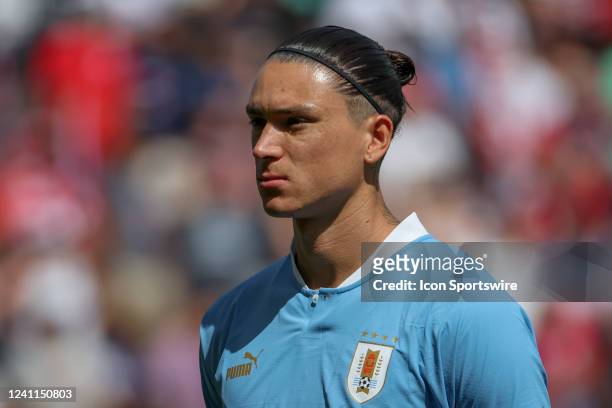 Uruguay forward Darwin Nunez before a friendly match between the United States and Uruguay on June 05, 2022 at Childrens Mercy Park in Kansas City,...