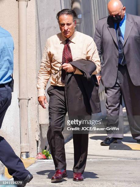 Andy Garcia is seen arriving at 'Jimmy Kimmel Live' Show on June 06, 2022 in Los Angeles, California.