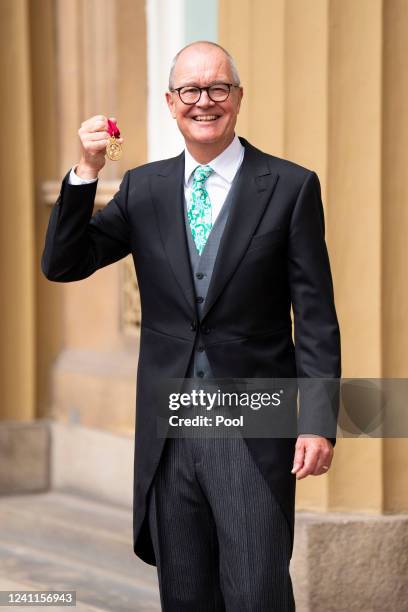 Sir Patrick Vallance after he was made a Knight Commander during an investiture ceremony at Buckingham Palace on June 7, 2022 in London, England.
