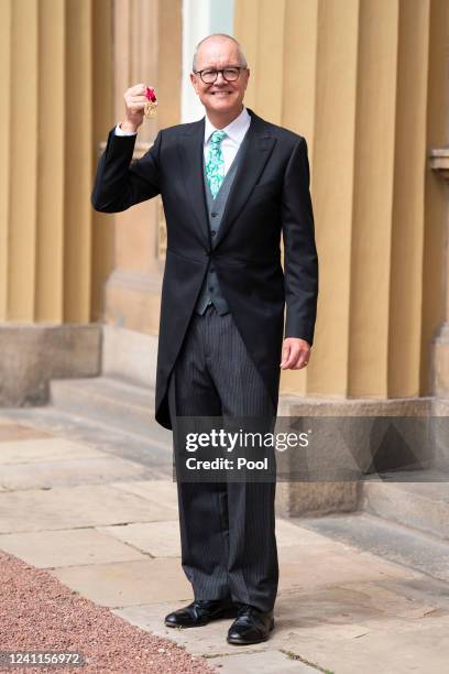 Sir Patrick Vallance after he was made a Knight Commander during an investiture ceremony at Buckingham Palace on June 7, 2022 in London, England.