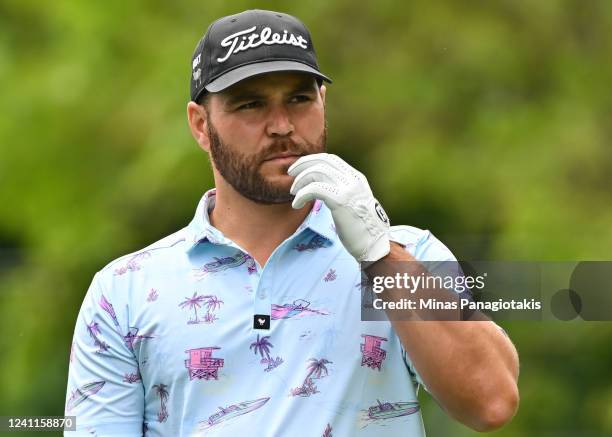 Former Major League Baseball catcher, Russell Martin takes part in the Golf Canada Foundation celebrity pro-am prior to the RBC Canadian Open at St....