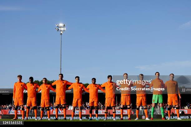 Sven Mijnans of Holland U21, Myron Boadu of Holland U21, Daniel van Kaam of Holland U21, Mickey van de Ven of Holland U21, Elayis Tavsan of Holland...