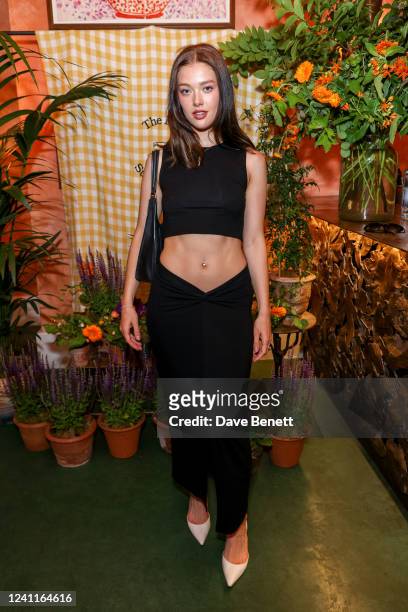 Jessica Alexander attends a dinner hosted by Reformation & Suki Waterhouse celebrating the Covent Garden store opening with Supper Club at La Goccia...