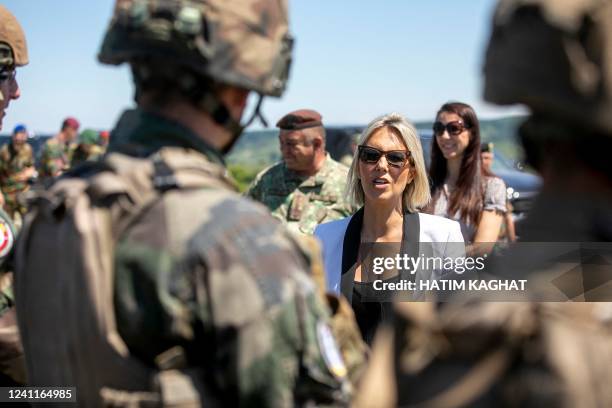 Illustration picture shows a visit of the Belgian Defence Minister to the Belgian army detachment in Cincu, Romania, Tuesday 07 June 2022. BELGA...