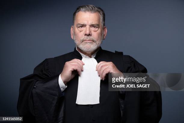 French lawyer Franck Berton poses during a photo session in Paris on May 19, 2022.