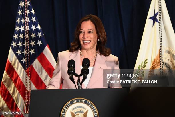 Vice President Kamala Harris speaks during the "In Her Hands" launch to promote women's economic empowerment in northern Central America and...