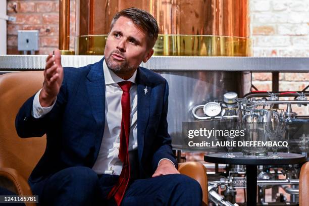 Anheuser-Busch CEO Brendan Whitworth pictured during a meeting with AB Inbev in New York, USA, during a Belgian Economic Mission to the United States...