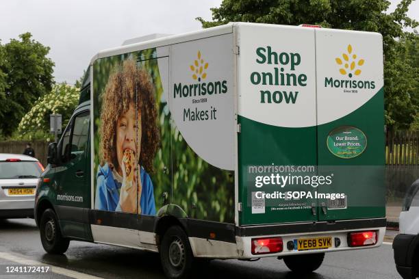 Morrisons' delivery van seen in London.