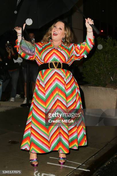 Melissa McCarthy is seen leaving "Watch What Happens Live With Andy Cohen" on June 7, 2022 in New York City.