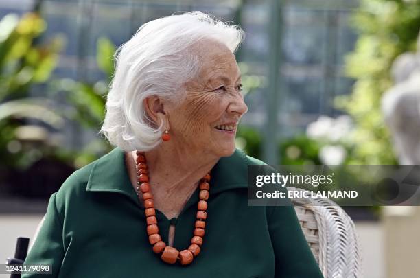 Queen Paola of Belgium pictured during the presentation of the Queen Paola Prize for Education 2021-2022, at the Royal Castle in Laken/Laeken,...