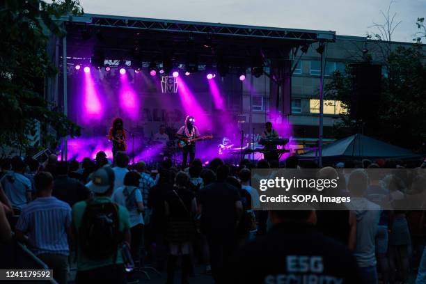 Will Toledo of Car Seat Headrest wears a mask while performing during the Granfalloon festival. Granfalloon is an annual festival of arts, music, and...