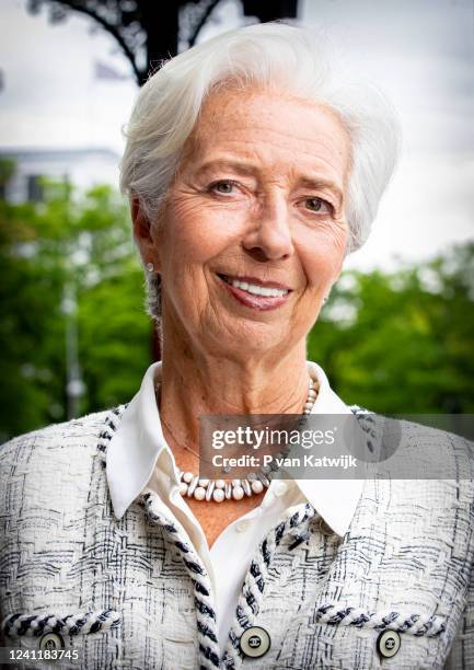 Christine Lagarde President of the European Central Bank attends a dinner for the council of the European Central Bank at the Rijksmuseum on June 8,...