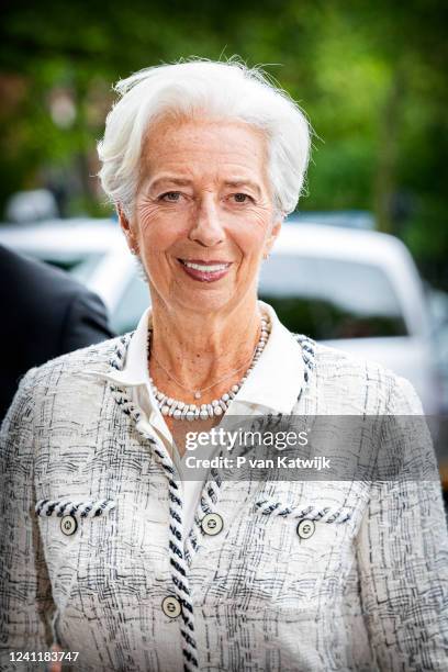 Christine Lagarde President of the European Central Bank attends a dinner for the council of the European Central Bank at the Rijksmuseum on June 8,...