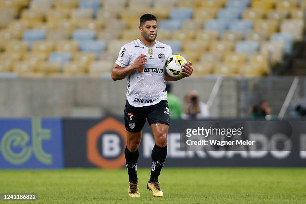 Hulk of Atletico Mineiro celebrates after scoring the first goal of his team during the match between Fluminense and Atletico Mineiro at Maracana...