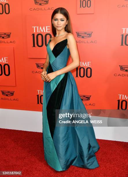 Actress Zendaya arrives for TIME 100 Gala at Lincoln Center in New York, June 8, 2022.