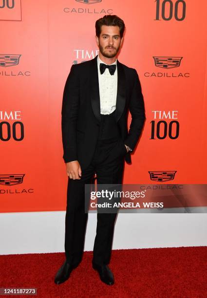 British-US actor Andrew Garfield arrives for TIME 100 Gala at Lincoln Center in New York, June 8, 2022.
