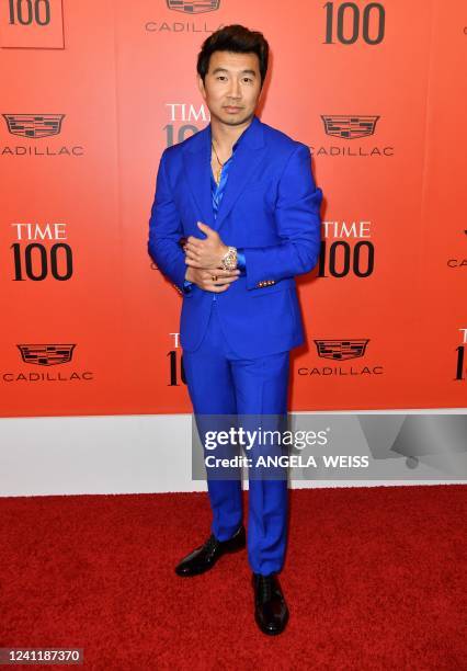 Canadian actor Simu Liu arrives for TIME 100 Gala at Lincoln Center in New York, June 8, 2022.