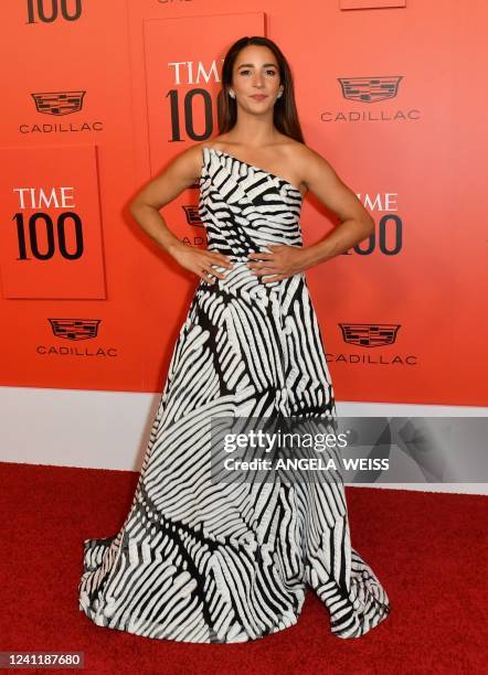 Gymnast Aly Raisman arrives for TIME 100 Gala at Lincoln Center in New York, June 8, 2022.