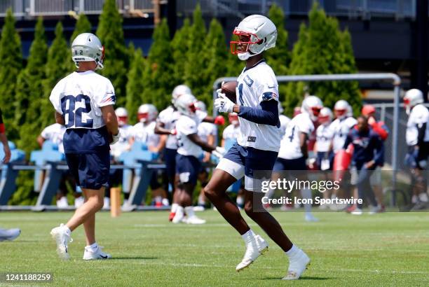 New England Patriots wide receiver DeVante Parker during Day 2 of mandatory New England Patriots minicamp on June 8 at the Patriots Training Facility...