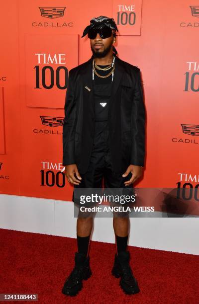 Labor organizer Chris Smalls arrives for TIME 100 Gala at Lincoln Center in New York, June 8, 2022.