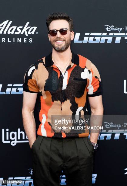 Actor Chris Evans attends the Out-of-This-World Premiere of Disney and Pixar's "Lightyear" at the El Capitan Theater on June 8, 2022 in Hollywood,...