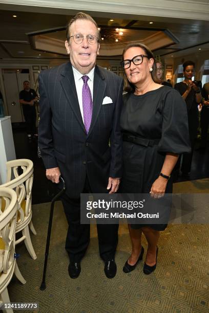 Raymond Fitzmartin and Christine Schott Ledes attend Facticerie: The Factice Collection by Sudhir Gupta on June 8, 2022 at BG Restaurant, Bergdorf...