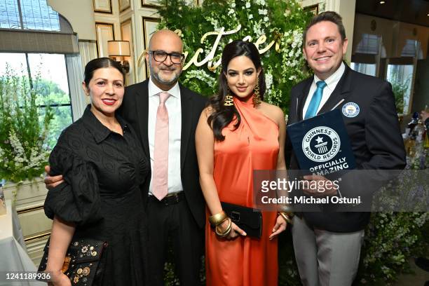 Mercedes Acosta, Sudhir Gupta, Miss Universe Harnaaz Sandhu and Michael Empric attend Facticerie: The Factice Collection by Sudhir Gupta on June 8,...
