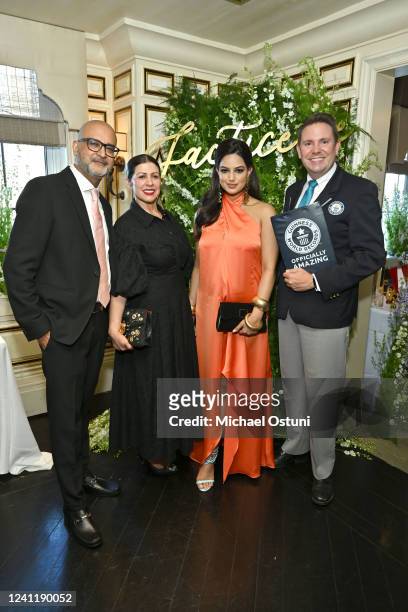 Sudhir Gupta, Mercedes Acosta, Miss Universe Harnaaz Sandhu and Michael Empric attend Facticerie: The Factice Collection by Sudhir Gupta on June 8,...