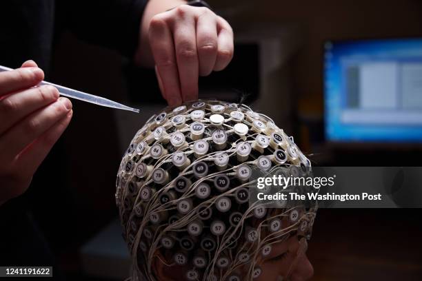 May 19th, 2022: At BEL in Eugene, OR Research Assistant Ander Hersh and Research Laboratory Manager and Test Engineer Shijing Zhou demo the sleep...