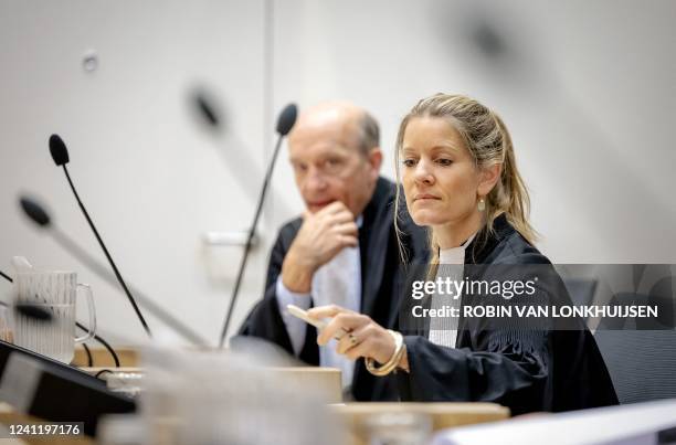 Lawyers Boudewijn van Eijck and Sabine ten Doesschate attend criminal proceedings regarding the crash of flight MH17 at the Judicial Complex Schiphol...