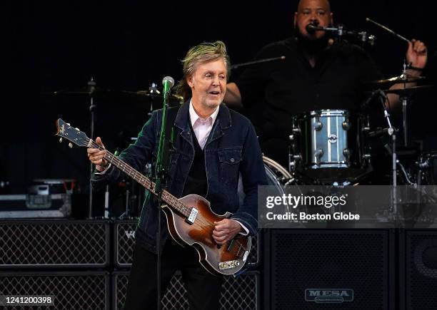 Paul McCartney in concert at Fenway Park in Boston on June 7, 2022.