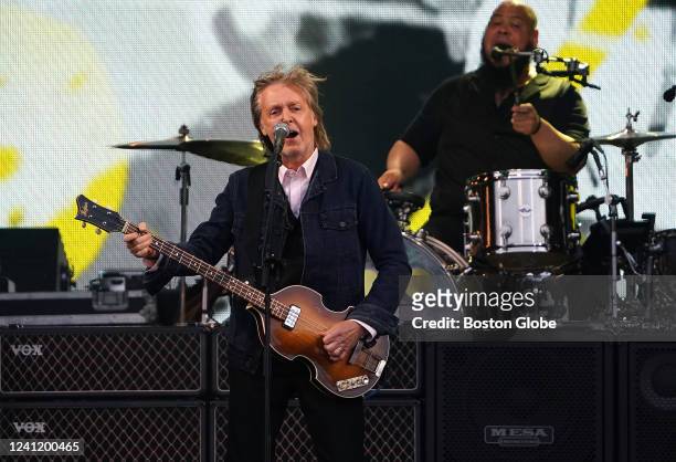Paul McCartney in concert at Fenway Park in Boston on June 7, 2022.