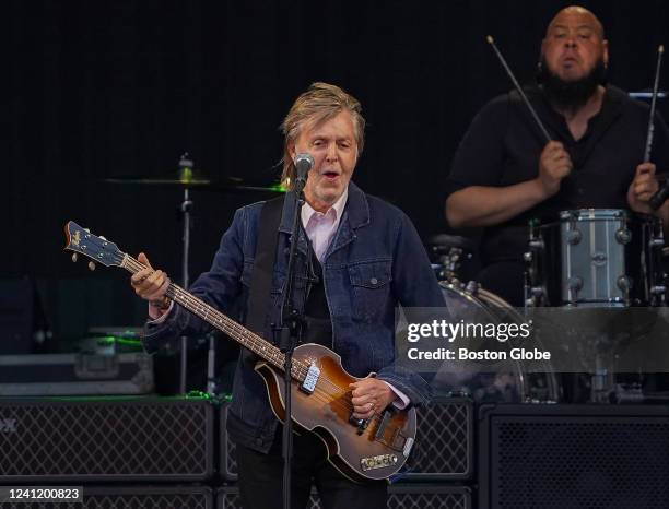 Paul McCartney in concert at Fenway Park in Boston on June 7, 2022.